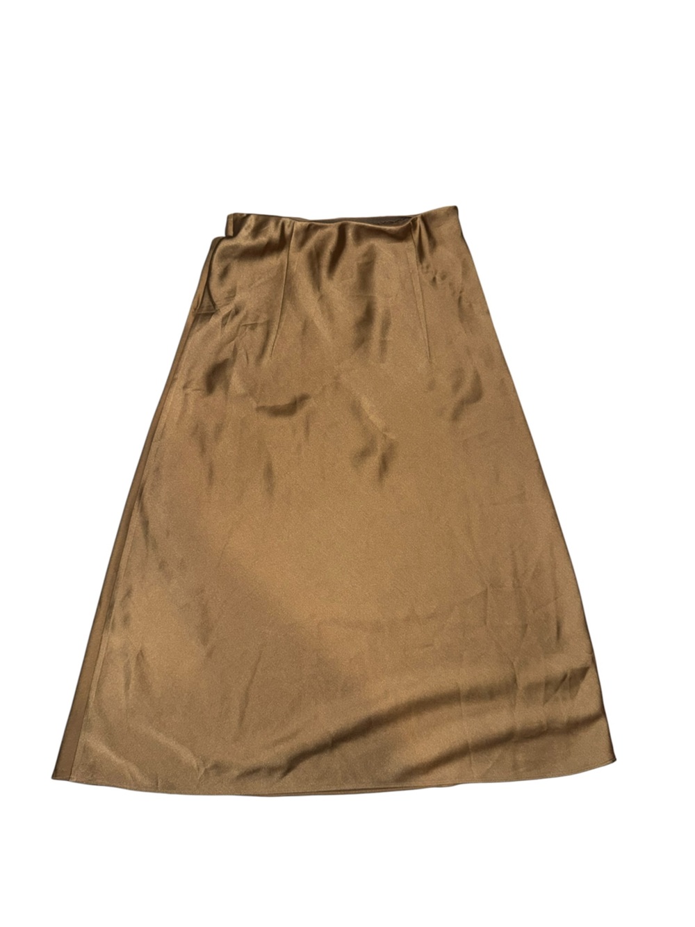 J.Crew Satin Midi Skirt Gold Champagne Slip Skirt XXS - Picture 5 of 7